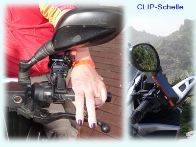 Roller, Vespa, GTS, Piaggio, Honda, Navihalter, Smartphone, Spiegel, Montage