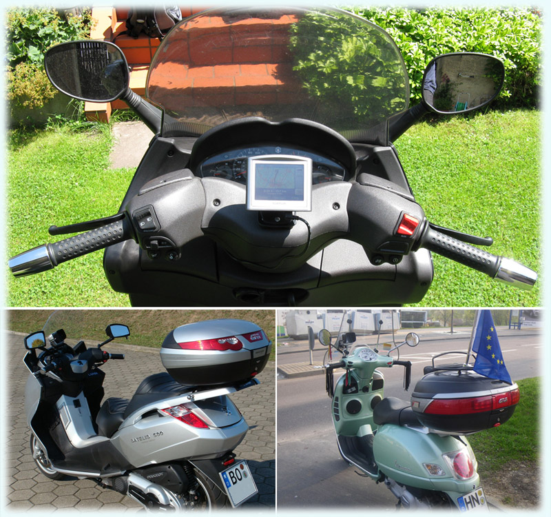 Roller, Vespa, GTS, Piaggio, Honda, Navihalter, Smartphone