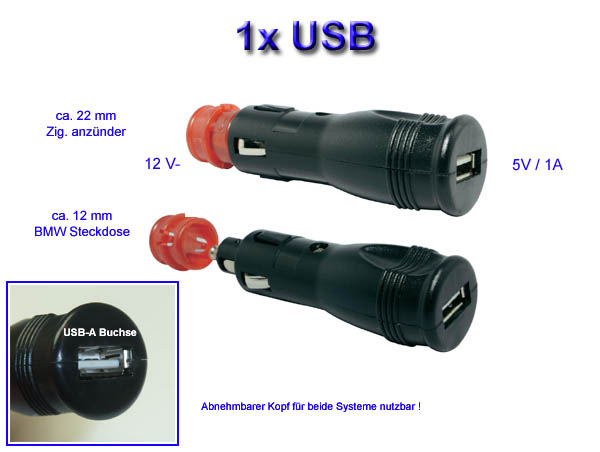 12V USB-A adapter